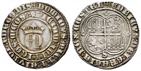 Kingdom of Castille and Leon. Enrique II (1368-1379). 1 real. Sevilla. (Bautista-553.2). (Abm-406). Anv.: + DOMINVS: MICHI: ADIVTOR: ELEGIO: DIS/PICIA...