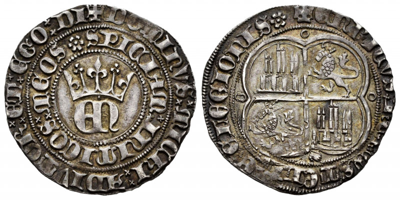 Kingdom of Castille and Leon. Enrique II (1368-1379). 1 real. Coruña. (Bautista-...