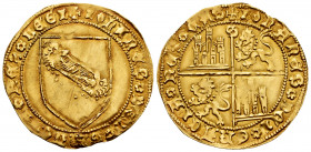 Kingdom of Castille and Leon. Juan II (1406-1454). Dobla de la Banda. Sevilla. (Bautista-791). (Tauler-117a var). Anv.: + IOHANES DEI GRACIA REX LEGI....