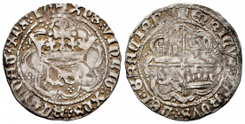Kingdom of Castille and Leon. Enrique IV (1454-1474). 1 real. Cuenca. (Bautista-904.5). Anv.: XPS VINCIT XPS REGAT XPS IN. Rev.: ENRICVS CARTVS DEI GR...