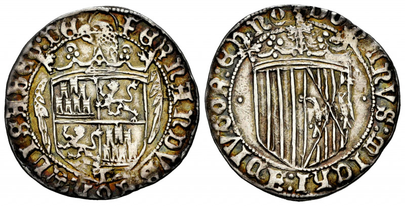 Catholic Kings (1474-1504). 1 real. Toledo. (Cal-451). Ag. 3,34 g. Before the Pr...