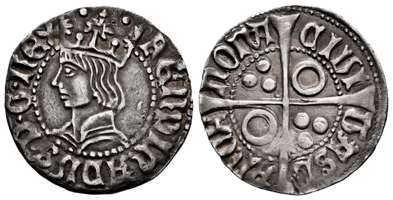 Ferdinand II (1479-1516). Croat. Barcelona. (Cal-56, plate coin). (Cru-1139.2). ...