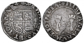 Charles-Joanna (1504-1555). 1 real. (1541-1542). México. M-P. (Cal-63). Ag. 3,21 g. Early Series," assayer P to right, mintmark M to left. Minor hairl...