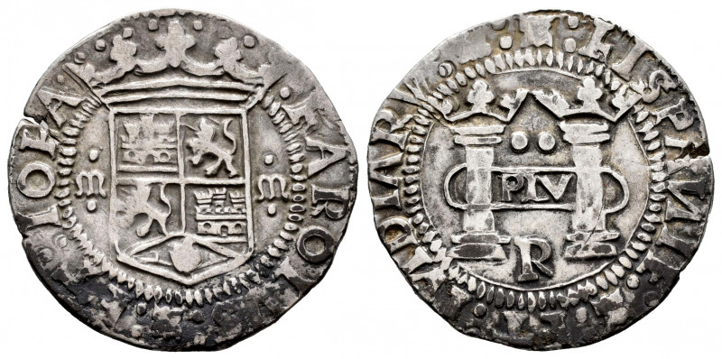 Charles-Joanna (1504-1555). 2 reales. ND (1537-1538). México. R (Rincon). Latin ...
