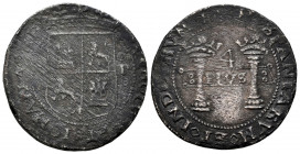 Charles-Joanna (1504-1555). 4 reales. (1541-1542). México. M-P. (Cal-123). Ag. 11,96 g. Early Series, assayer P to right, mintmark M to left. Corrosio...