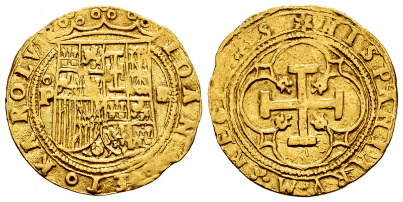 Charles-Joanna (1504-1555). 1 escudo. Segovia. P. (Cal-195). (Tauler-19). Anv.: ...