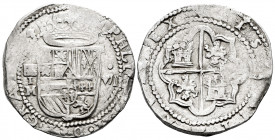 Philip II (1556-1598). 8 reales. Segovia. IM. (Cal-678). Ag. 27,12 g. Mintmark and assayer on the left. Very scarce. Choice VF. Est...750,00. 


 S...