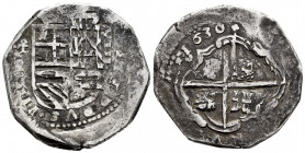 Philip IV (1621-1665). 8 reales. 1630. Toledo. (P). (Cal-1672). Ag. 26,89 g. Full date. Very scarce. Choice F/Almost VF. Est...500,00. 


 SPANISH ...