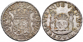 Philip V (1700-1746). 4 reales. 1745. México. MF. (Cal-1132). Ag. 13,41 g. A good sample. Almost XF/XF. Est...350,00. 


 SPANISH DESCRIPTION: Feli...