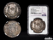 Philip V (1700-1746). 8 reales. 1734. México. MF. (Cal-1442). (Km-103). Ag. With corrosion around part of the obverse periphery. Ex Rooswijk Shipwreck...
