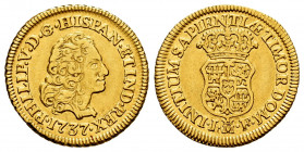 Philip V (1700-1746). 1 escudo. 1737. Madrid. JF. (Cal-1716). Au. 3,31 g. Very rare. Choice VF. Est...400,00. 


 SPANISH DESCRIPTION: Felipe V (17...