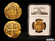 Philip V (1700-1746). 8 escudos. 1746/5. Lima. V. (Cal-2165). (Tauler-347, plate coin). Au. Decorated with stars, in our opinion, it was minted before...