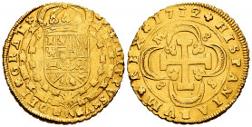 Philip V (1700-1746). 8 escudos. 1712. Sevilla. M-8/8-S. (Cal-2281). (Cal onza-497). Au. 26,91 g. "Cross" type. Rare. Choice VF. Est...3500,00. 


...