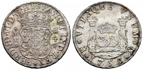 Ferdinand VI (1746-1759). 4 reales. 1755. México. MM. (Cal-389). Ag. 13,49 g. Almost XF. Est...250,00. 


 SPANISH DESCRIPTION: Fernando VI (1746-1...