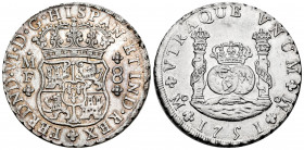 Ferdinand VI (1746-1759). 8 reales. 1751. México. MF. (Cal-475). Ag. 26,95 g. Plenty of original luster on obverse. It retains some original luster on...