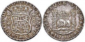 Charles III (1759-1788). 8 reales. 1770. Lima. JM. (Cal-1031). Ag. 26,92 g. Tone. Almost XF. Est...275,00. 


 SPANISH DESCRIPTION: Carlos III (175...