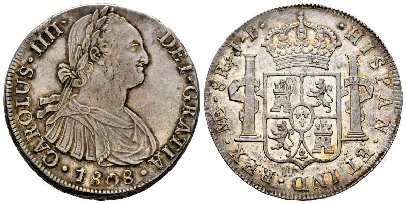 Charles IV (1788-1808). 8 reales. 1808. Lima. JP. (Cal-928). Ag. 26,61 g. Origin...