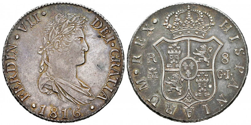Ferdinand VII (1808-1833). 8 reales. 1816. Madrid. GJ. (Cal-1270). Ag. 27,08 g. ...