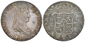 Ferdinand VII (1808-1833). 8 reales. 1816. Madrid. GJ. (Cal-1270). Ag. 27,08 g. Gorgeous old cabinet patina. XF. Est...350,00. 


 SPANISH DESCRIPT...