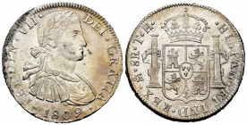 Ferdinand VII (1808-1833). 8 reales. 1809. México. TH. (Cal-1308). Ag. 26,87 g. Slight rust on obverse. Most of original luster. Attractive. Almost MS...