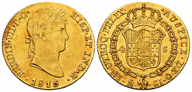 Ferdinand VII (1808-1833). 4 escudos. 1816. Madrid. GJ. (Cal-1711). Au. 13,52 g. It retains some luster. XF/AU. Est...650,00. 


 SPANISH DESCRIPTI...