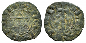 Portugal. Afonso I o Conquistador. Dinheiro. (1128-1185). (Gomes-Type 06.01). Anv.: ALFONSVS, hexagram. Rev.: REX POR, cross; T to left, V to right. V...