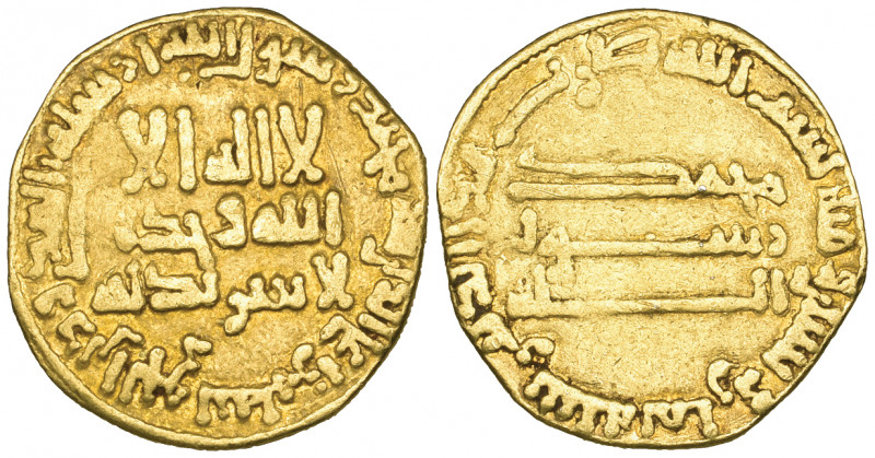 Abbasid, temp. al-Mahdi (158-169h), dinar, 168h, 3.69g (Album 214; Bernardi 51),...