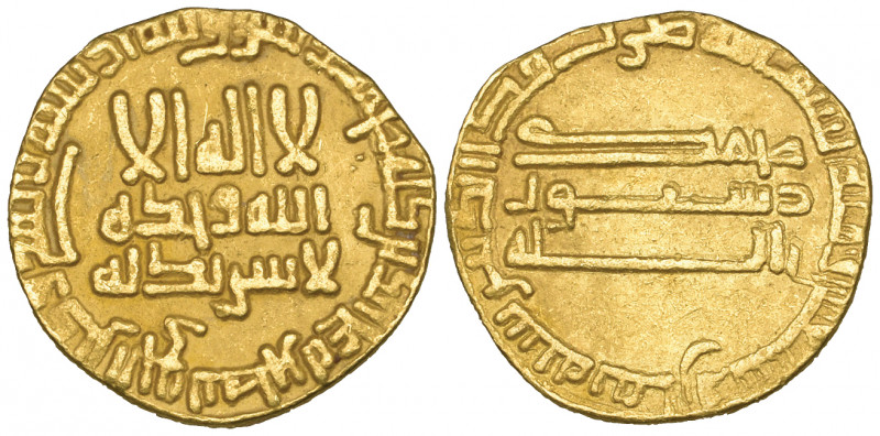 Abbasid, temp. al-Ma’mun (194-218h), dinar, 198h, anonymous type, 4.10g (Bernard...