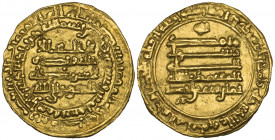 Tulunid, Khumarawayh b. Ahmad (270-282h), dinar, al-Rafiqa 275h, 3.65g (Bernardi 193 Hn; Grabar 30), good very fine

Estimate: GBP 300 - 400