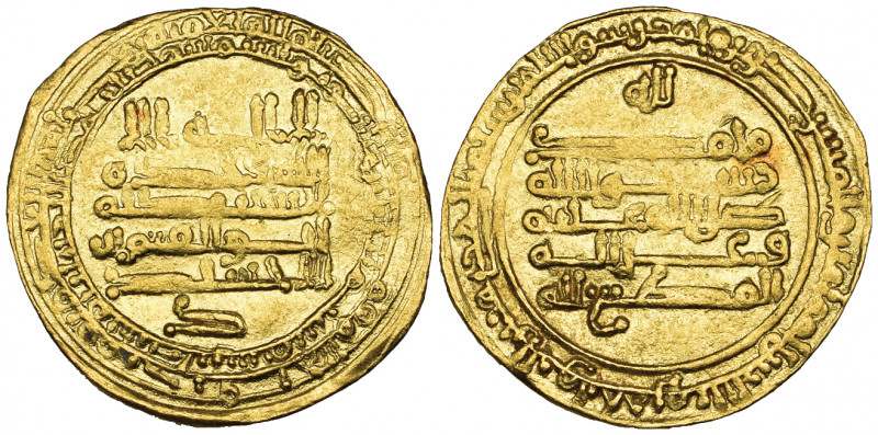 Ikhshidid, Abu’l-Qasim b. al-Ikhshid (334-349h), dinar, Filastin 346h, 4.30g (Ba...