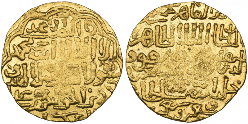 Burji Mamluk, al-Zahir Barquq (Second Reign: 792-801h), dinar, al-Qahira 795h, 9...