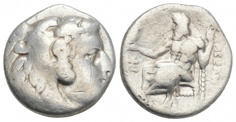 Drachm AR
Kingdom of Macedon, Alexander III, Heracles head to right coated with...