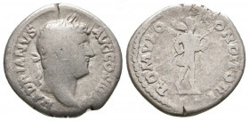 Denarius AR
Hadrian, Romulus,Trophy, Rome
18 mm, 2,64 g