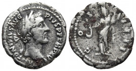 Denarius AR
Antoninus Pius, c. 152-153 AD, Laureate head of Antoninus Pius right / Vesta standing left, holding simpulum and palladium, Rome
19 mm, ...