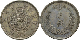 ½ Sen Cu
Japan, 1876, Y.9
3,6 g