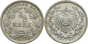 ½ Mark AR
1/2 Mark 1905 F (Stuttgart)
2,8 g
