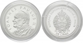 25 Liras AR
Malta, John Paul II / Knights of Malta, ¼ Oz, 2005
27 mm