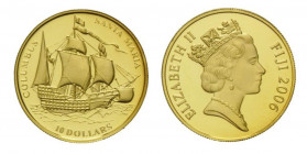 10 Dollars AV
Fiji, Columbus, Santa Maria, 1/25 Oz, Gold 999/1000, 2006
14 mm, 1,24 g