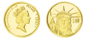 10 Dollars AV
Niue, Elizabeth II, 1/25 Oz, Gold 999/1000, 1997
14 mm, 1,24 g