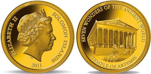 10 Dollars AV
Salomon Islands, Elizabeth II, Temple of Artemis, Gold 999/1000, ...