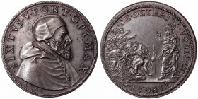 Papal State, Sixtus V (1585-1590), Rome 1586, Posthumous coinage by Mazio, Opus: Lorenzo Fragni Gianfederico Bonzagni, Ø 34 mm, 16 g
Lincoln 751