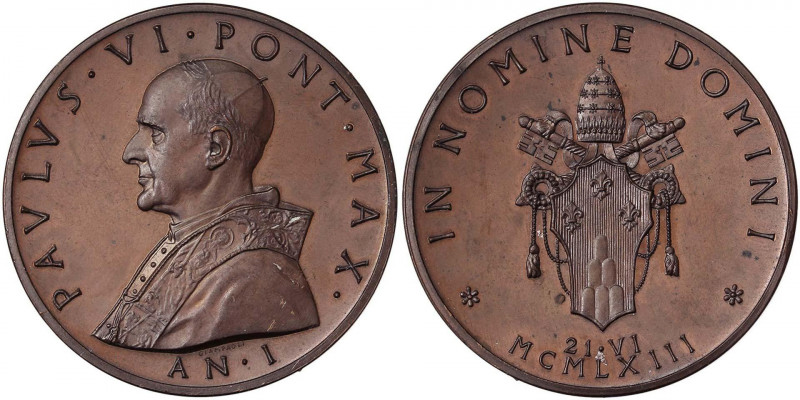 Medal
Paul VI (1963-1978), Rome 1963, Year I, in memory of the election to the ...