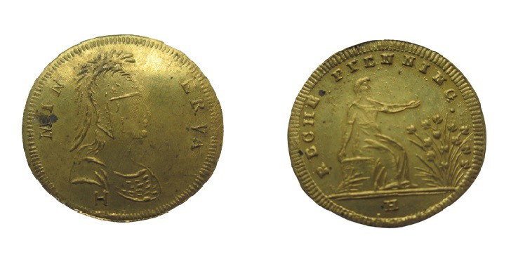 Rechenpfennig
Nürnberg, Minerva head
25 mm, 1,38 g