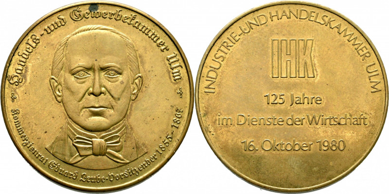 Medal
Gewerbekammer Ulm, Facing head / Legend and date, 1980
40 mm, 32 g