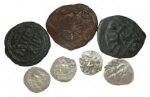 Lot of 7 Islamic, Middle Age and Ottoman Empire Coins, SOLD AS SEEN, NO RETURN