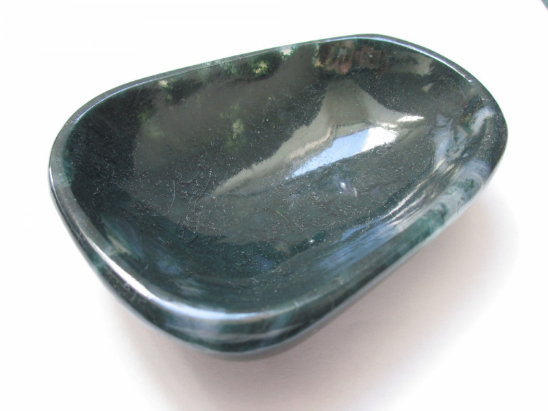 Bowl, Moss agate