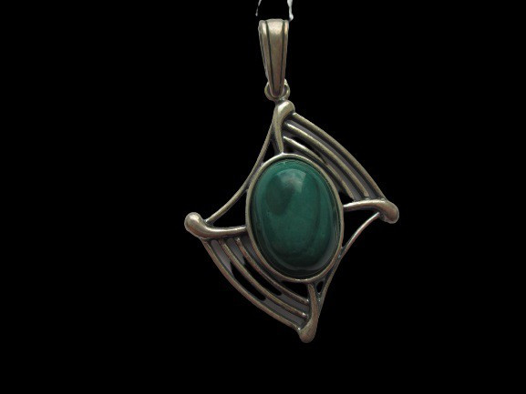 Pendant, Malachite, 3,5 cm, 8 g