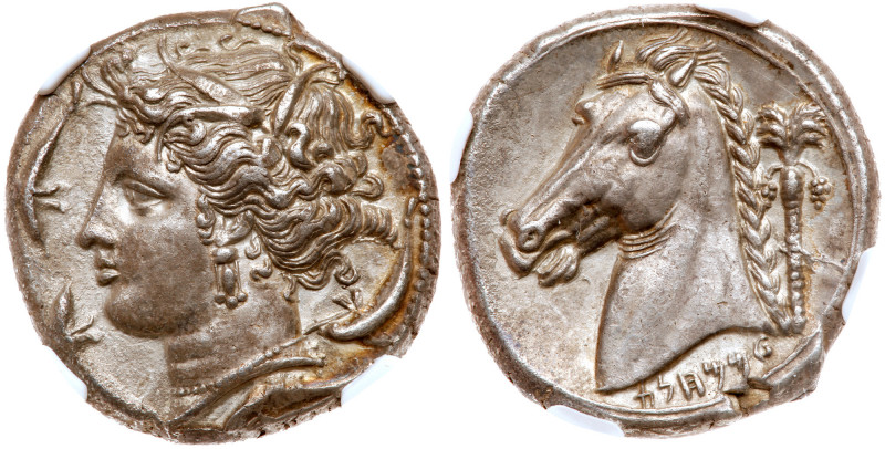 Sicily, Entella. Silver Tetradrachm (17.39 g), ca. 320/15-300 BC. Siculo-Punic i...