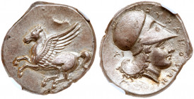 Sicily, Syracuse. Timoleon and the Third Democracy. Silver Stater (8.20 g), 344-317 BC