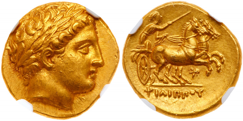 Macedonian Kingdom. Philip II. Gold Stater (8.61 g), 359-336 BC. Pella, ca. 323/...